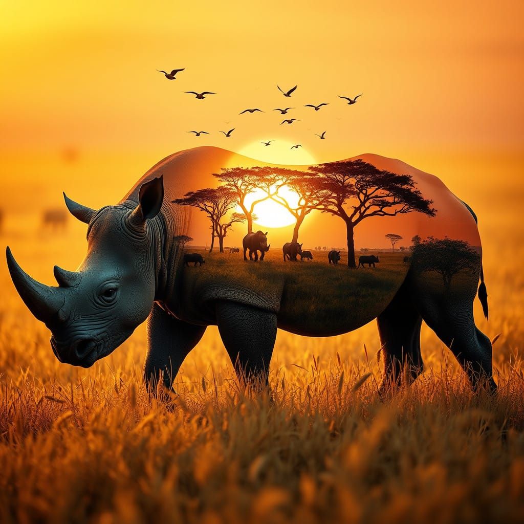 Western Black Rhino :(  by @GummyPretzel