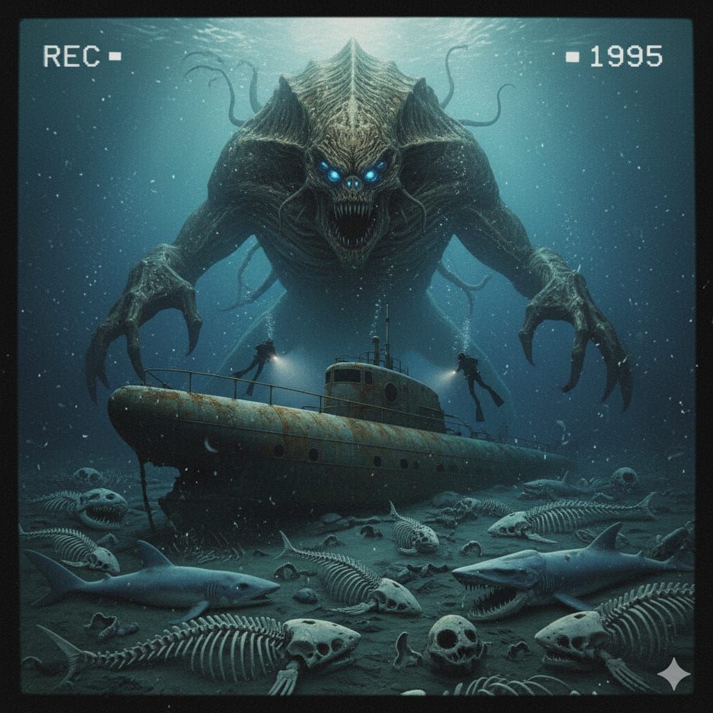 Terrifying horror creation of the julia sea monster