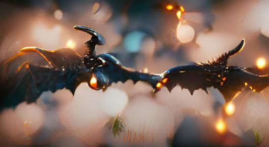 🎥 a demonic dragon spreading its wings
