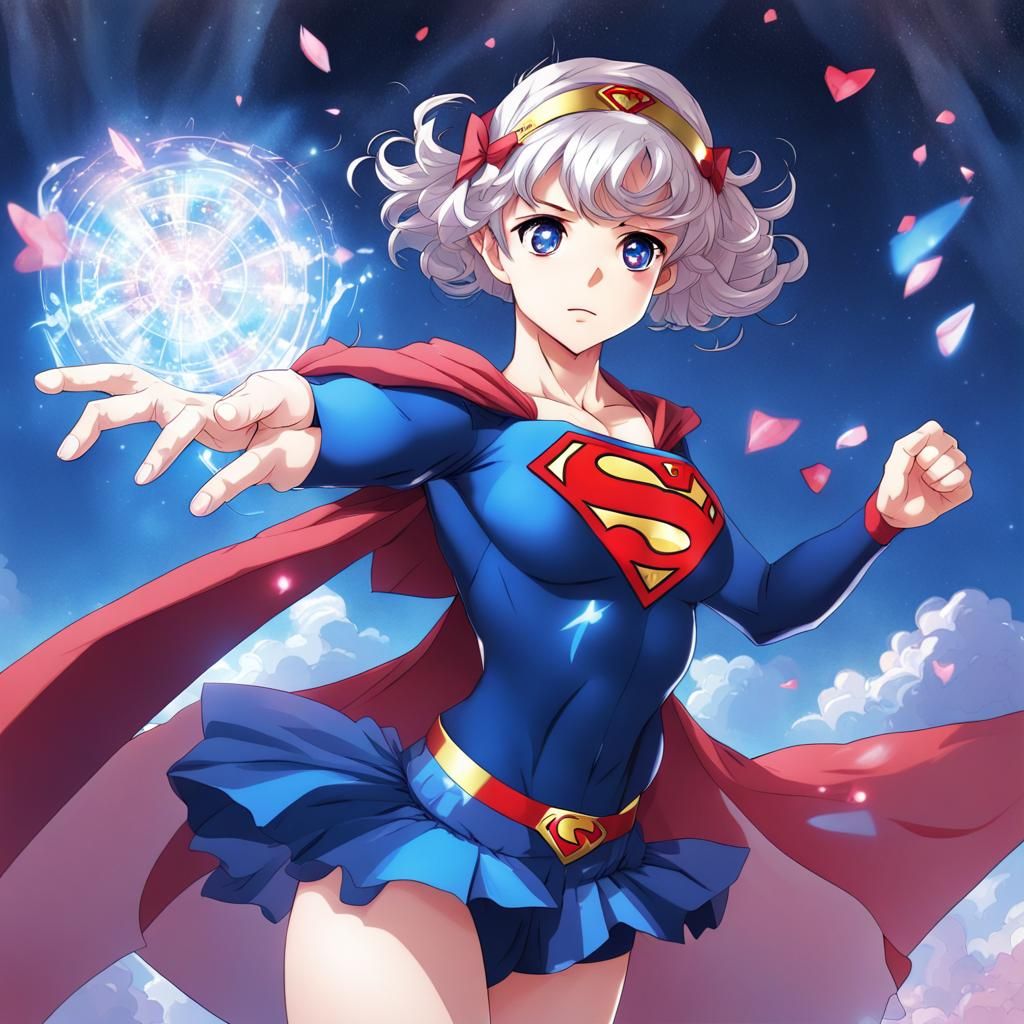 Superman as a magical girl/mahou shoujo. - AI Generated Artwork - NightCafe  Creator