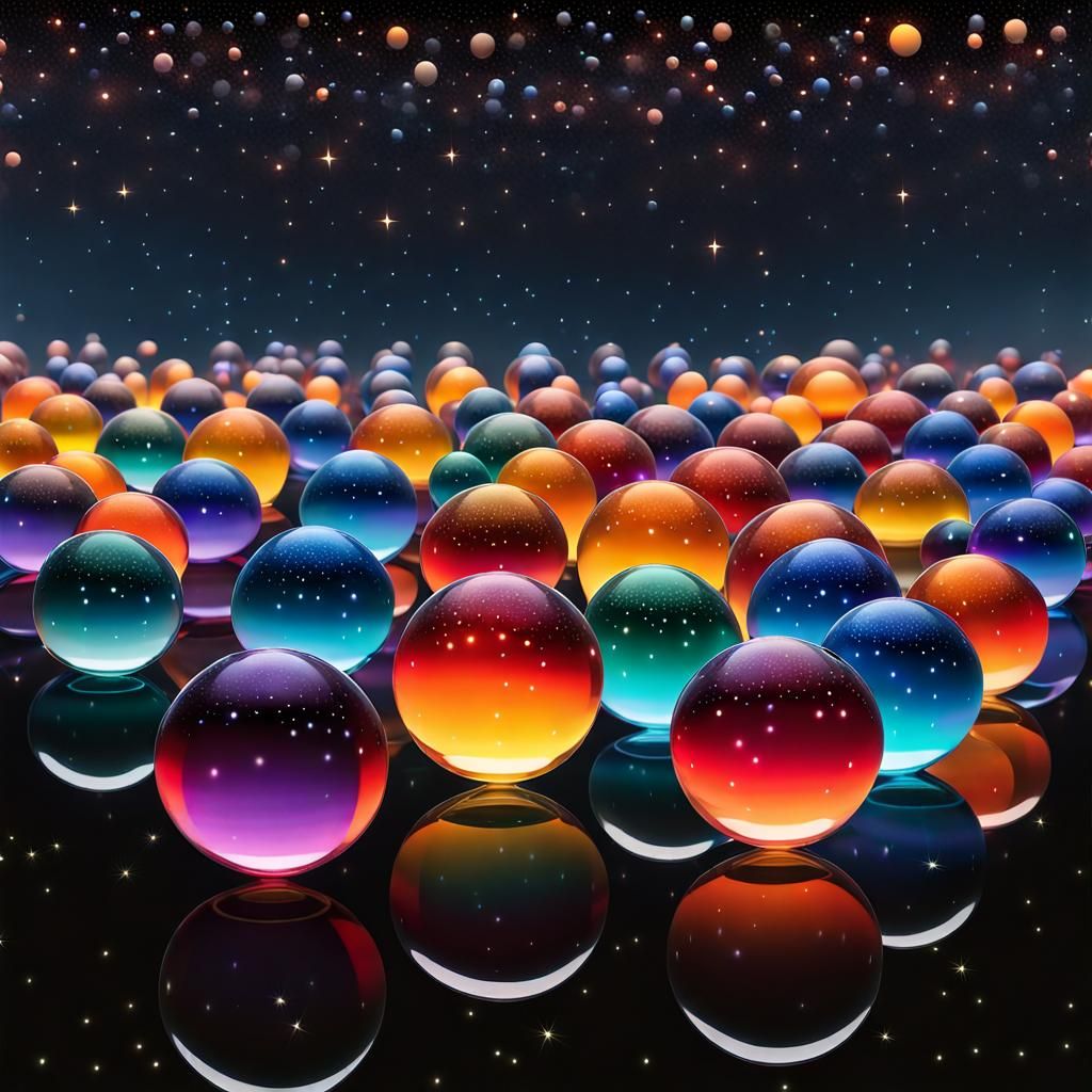 Translucent glass spheres