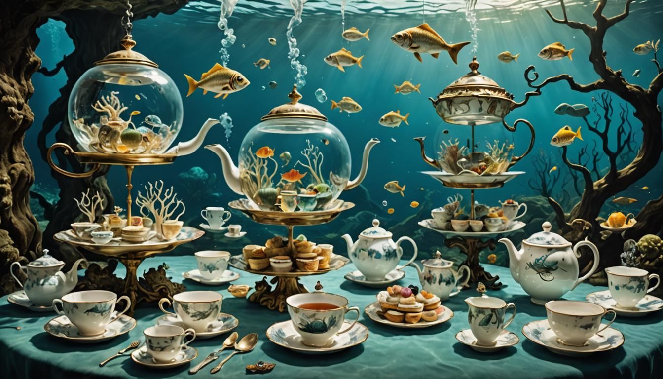 Surreal Underwater Tea Party