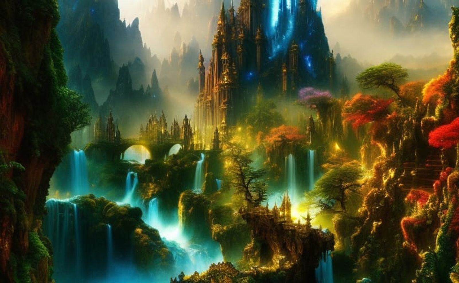 Elven Magical City - AI Generated Artwork - NightCafe Creator