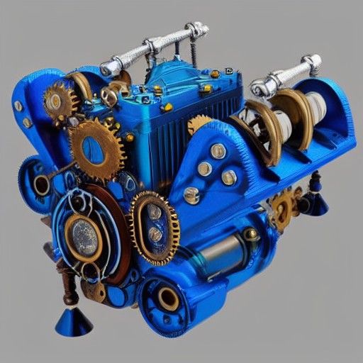 blue angel steampunk engine