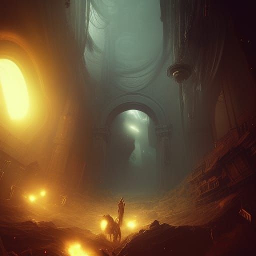 Surreal Space-Time Camera: Dark Fantasy Concept Art