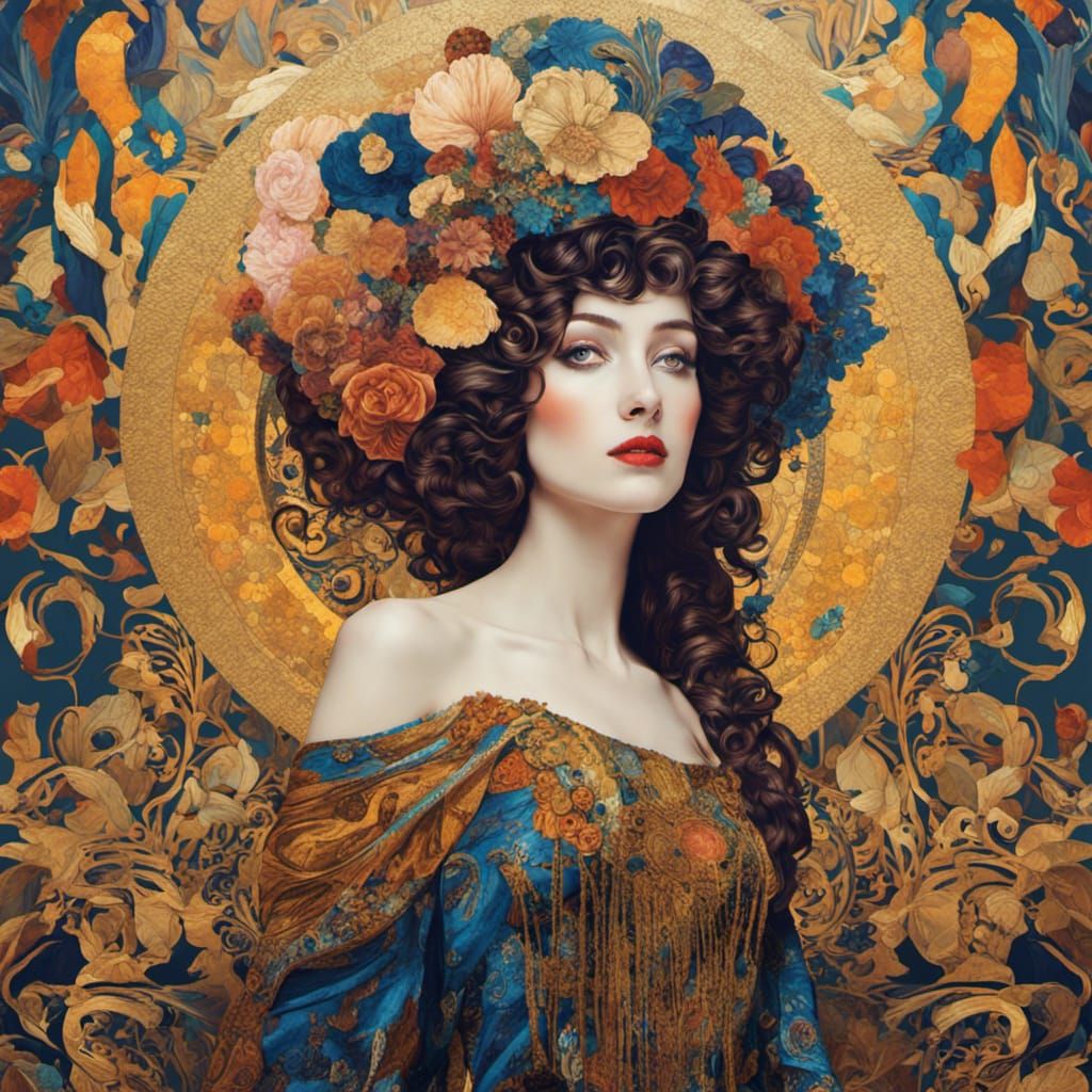 Gustav Klimt's Mistress - AI Generated Artwork - NightCafe Creator