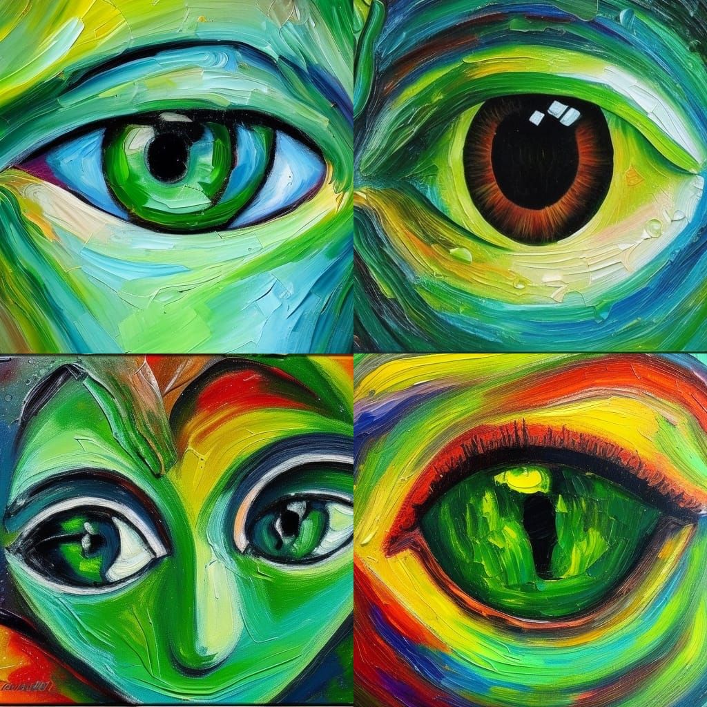 Green galactical eyes
