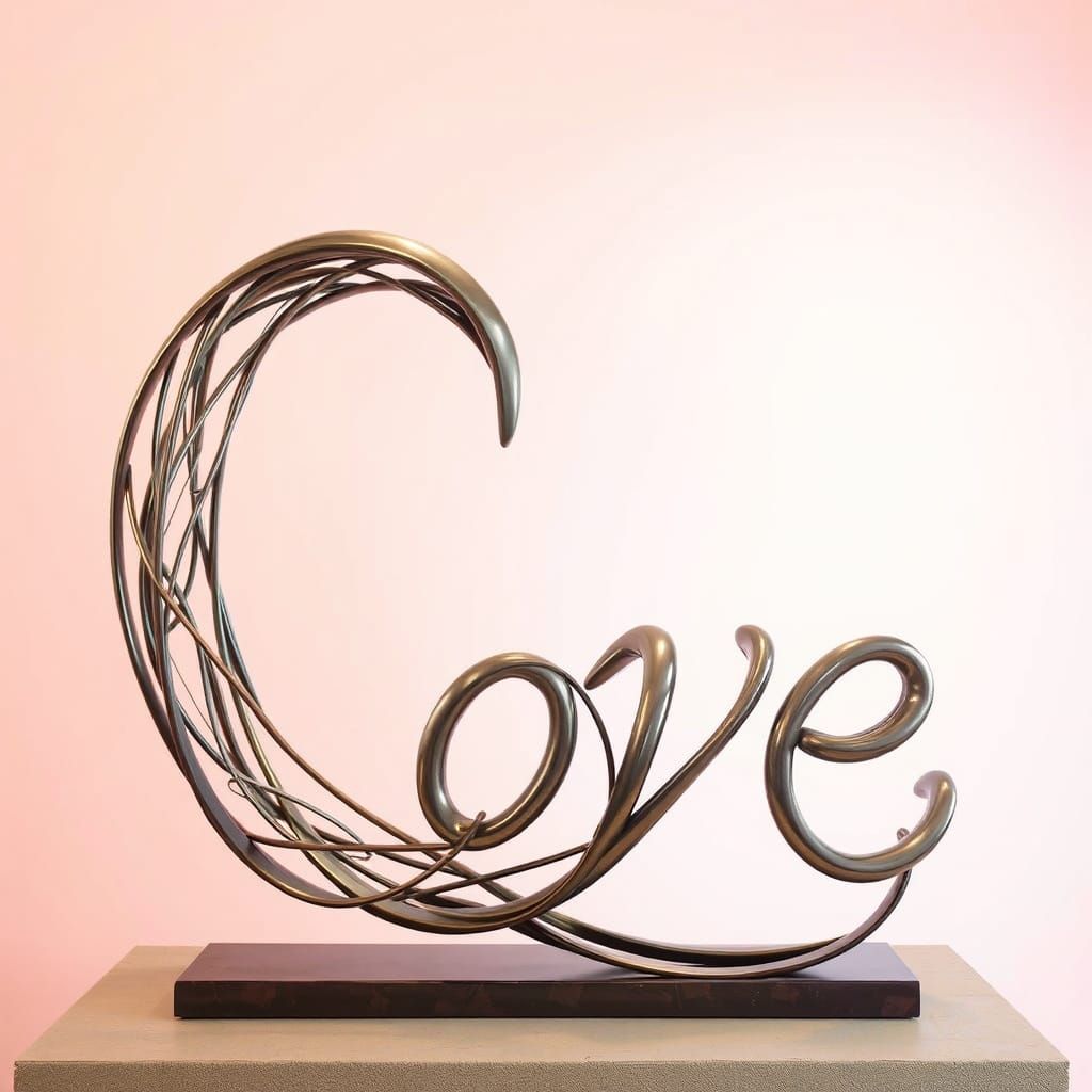 Twisted Metal Sculpture Evokes Warmth and Tenderness