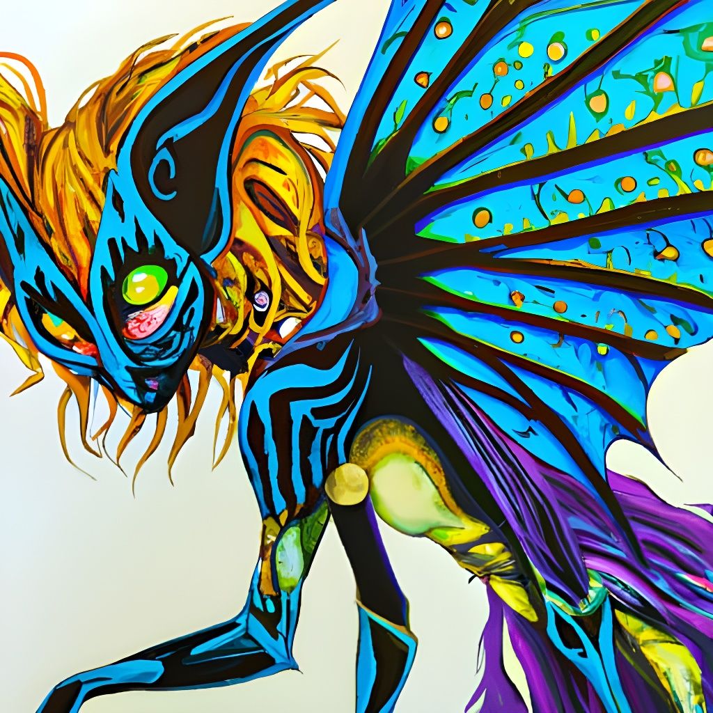 Otherworldly Fae Insect Monster from Manga Color Page - AI Generated  Artwork - NightCafe Creator