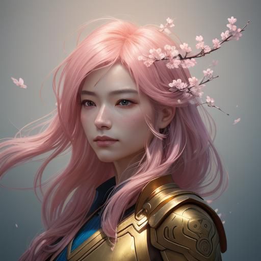 Serene Bodhisattva Portrait with Golden Armor