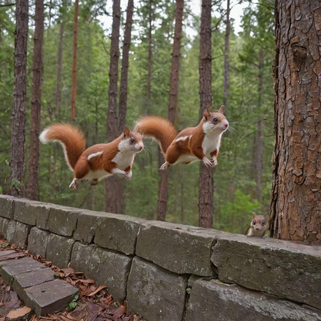 jumping squirrels