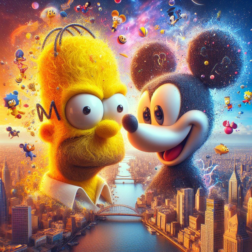 Simpson as Mickey Mouse
