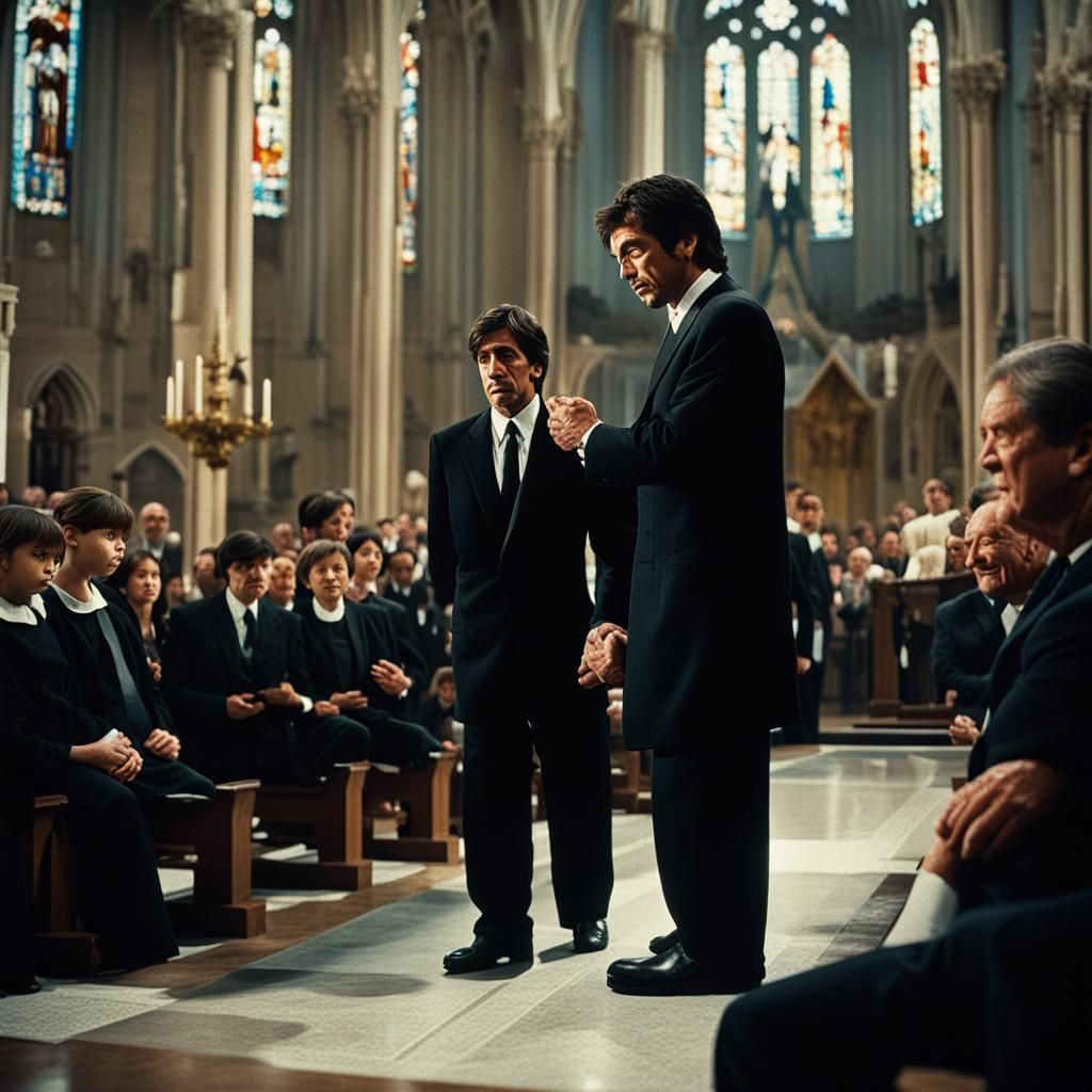 Michael corleone at his sons christening