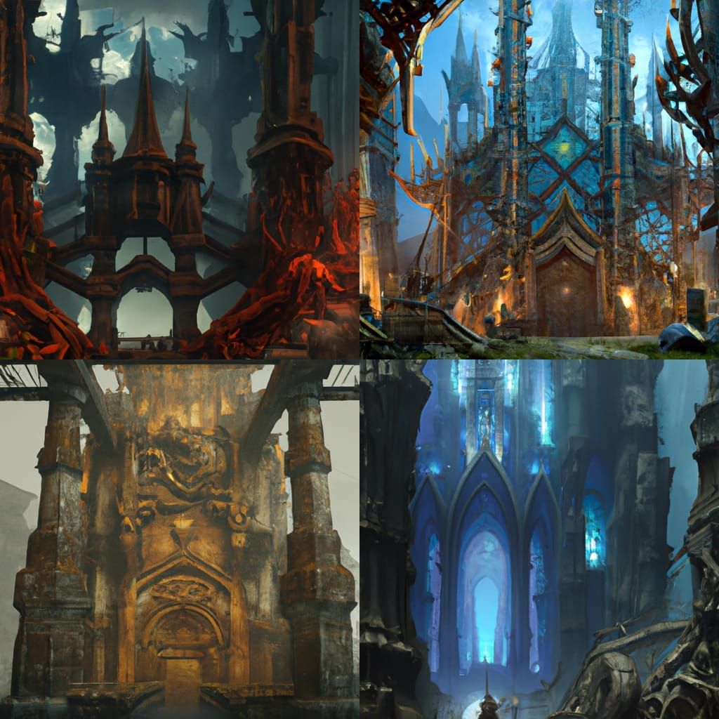 Gybergoth Cathedral - AI Generated Artwork - NightCafe Creator