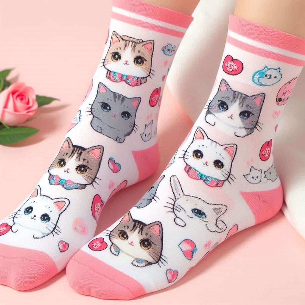 Cat themed socks