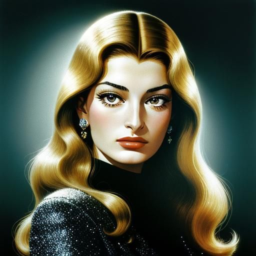 A Young Capucine With Wavy Hair, Circa 1956 - Ai Generated Artwork 