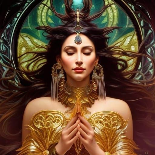Priestess Performing Earth Elemental Magic