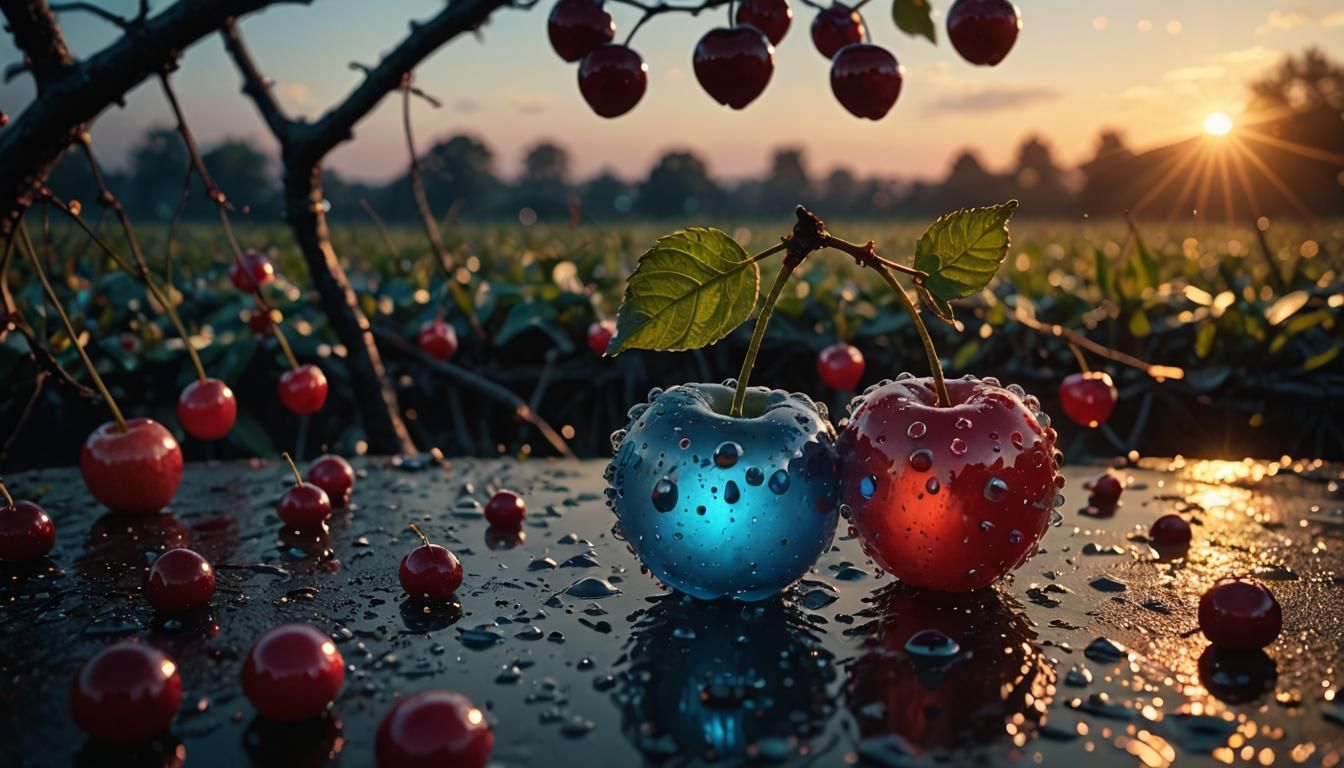 Blue-red cherry fantasy-mantasy😝🤣