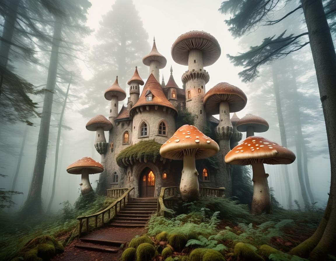Mushroom castle   by @Gonnutzie