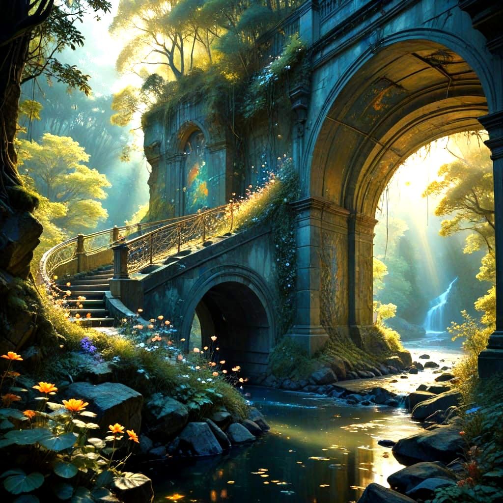 In the celestial tapestry, God’s glory unfurls like golden rays, illuminating the heavens with divine ...  by @PJs AiArt