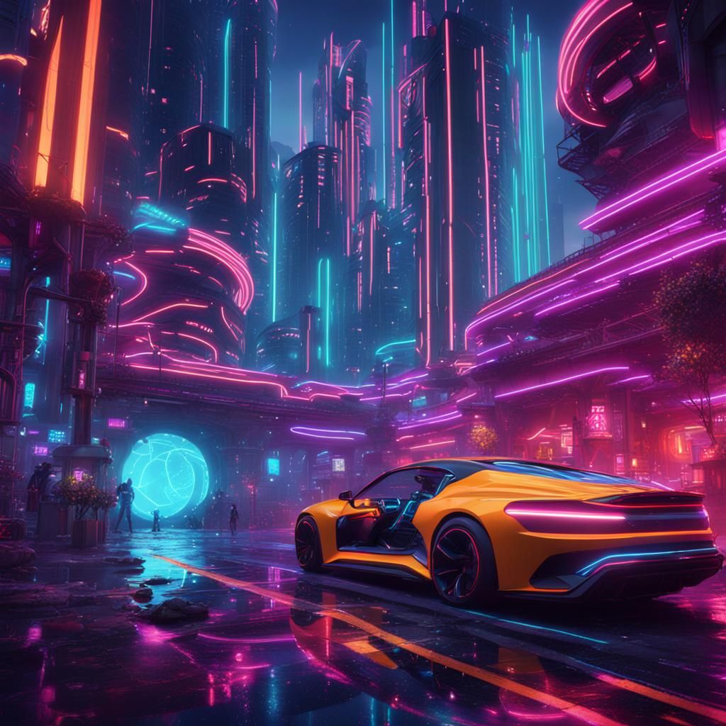 futuristic  neon