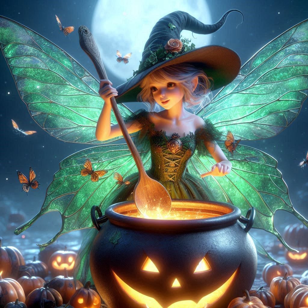Halloween Fairy Hard at Work