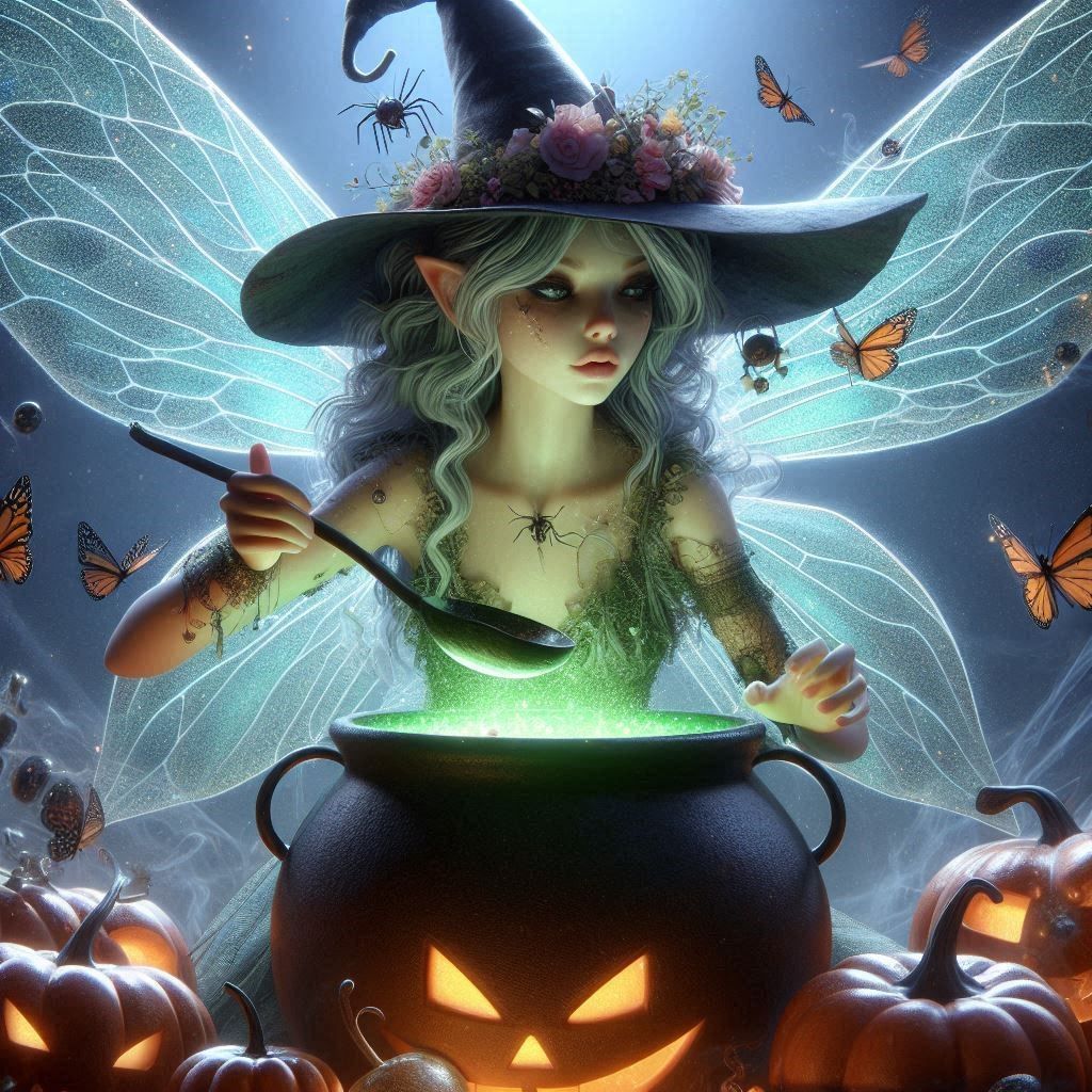 Halloween Fairy Hard at Work