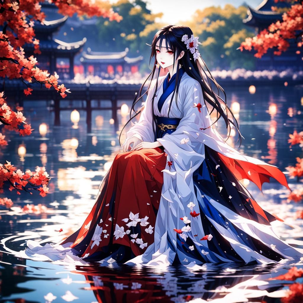 Vampire Woman in Ancient Chinese Dress