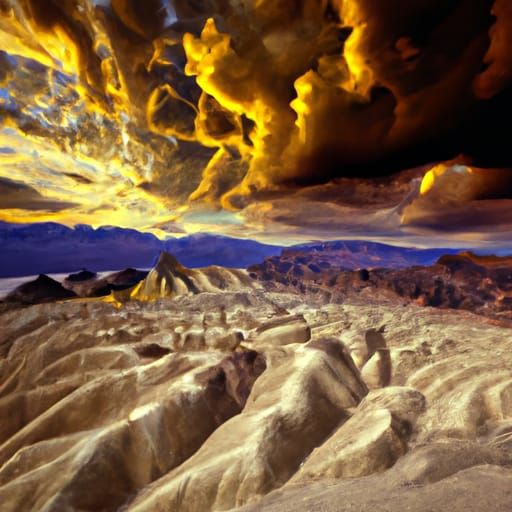 Desert landscape, death valley California, environmental det...