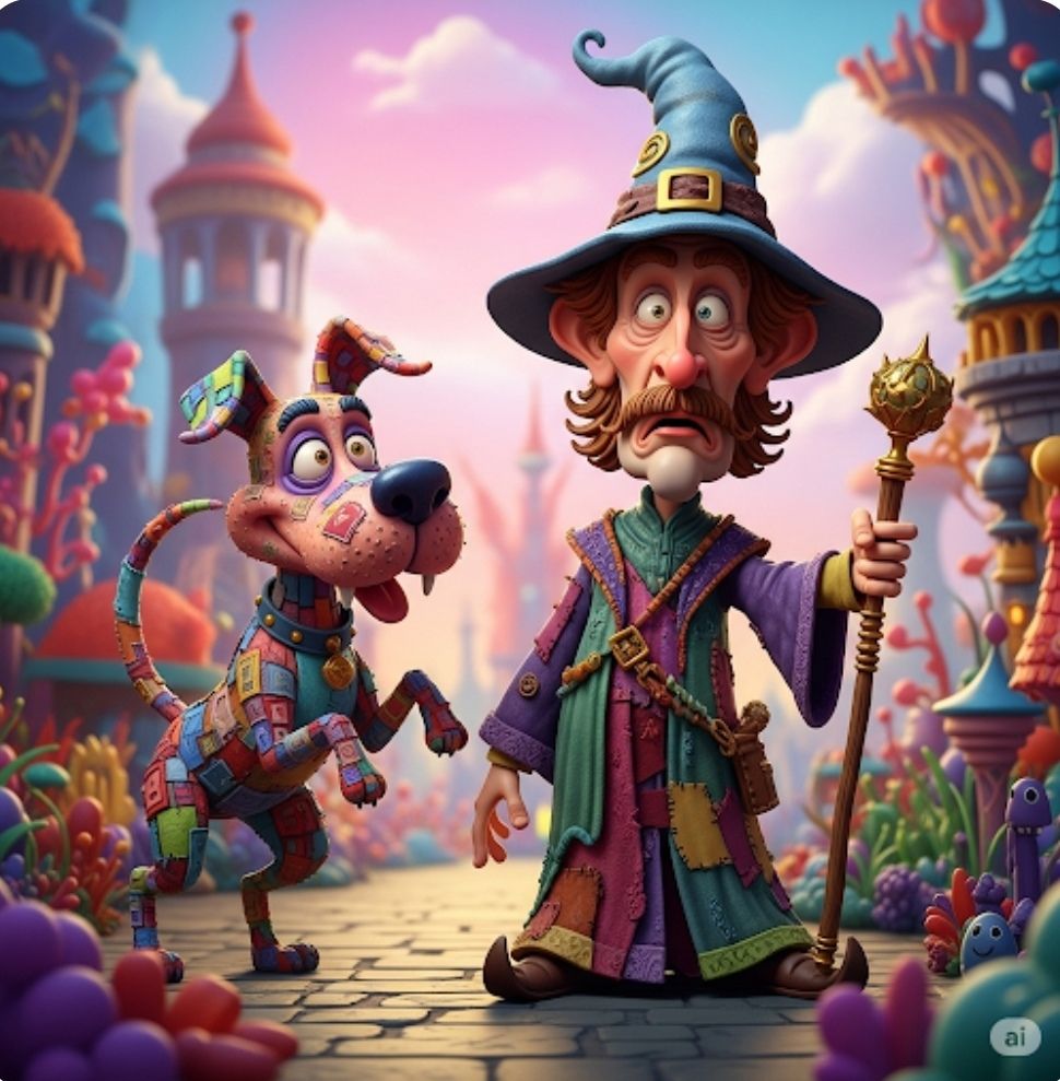 Pratchett's wizard, Rincewind, and Gaspode, the talking dog