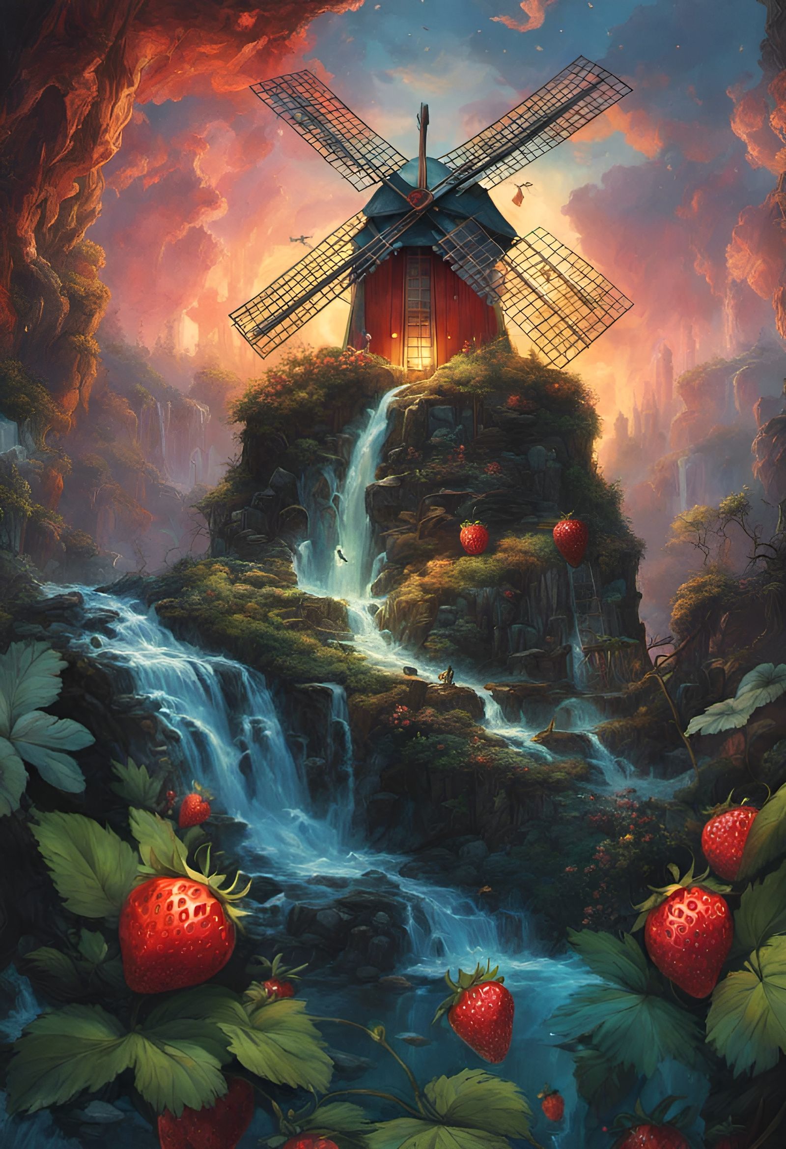 Strawberry Windmill Forever  by @Art of Art