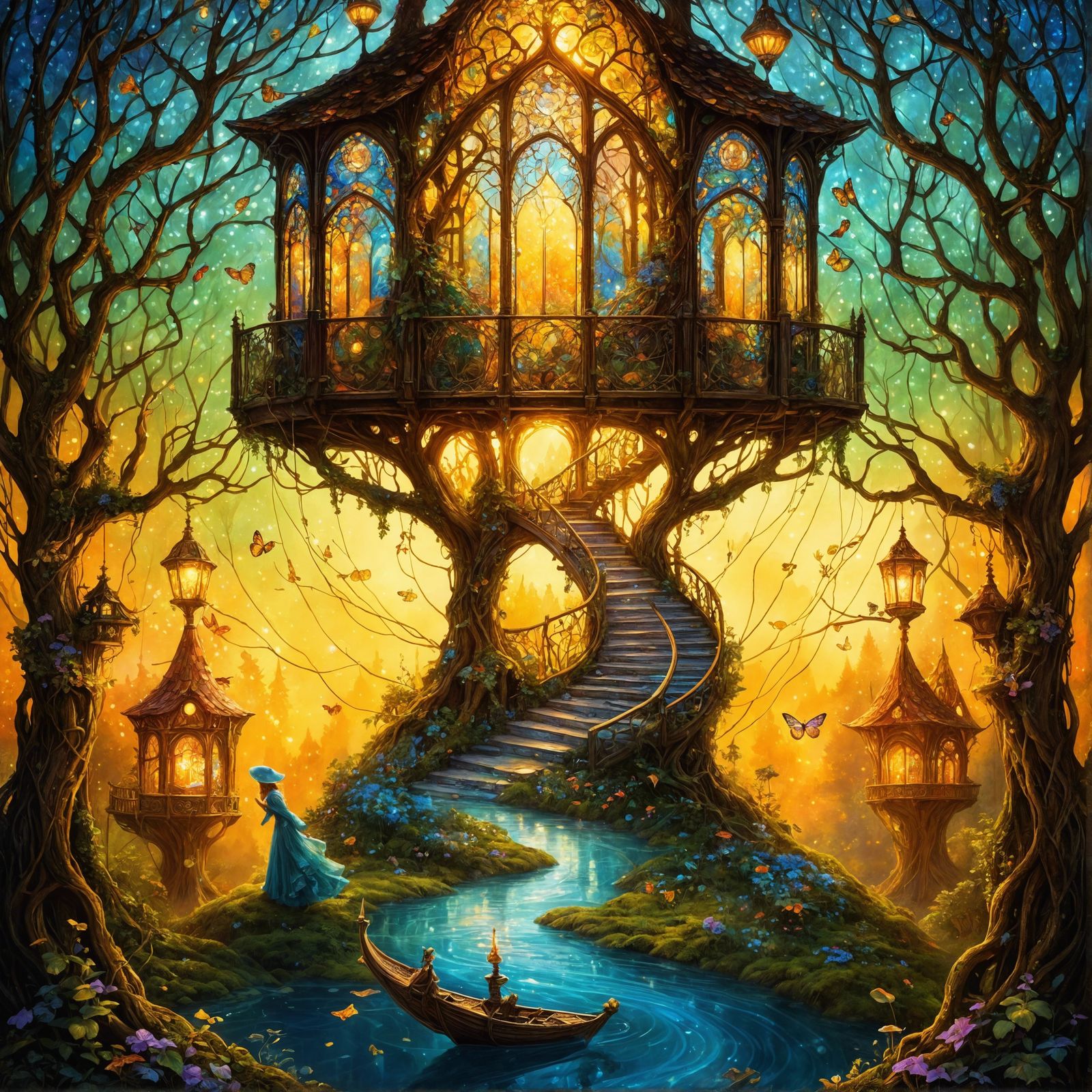 I dream of a home in the trees (creative upscale of my most-liked image)