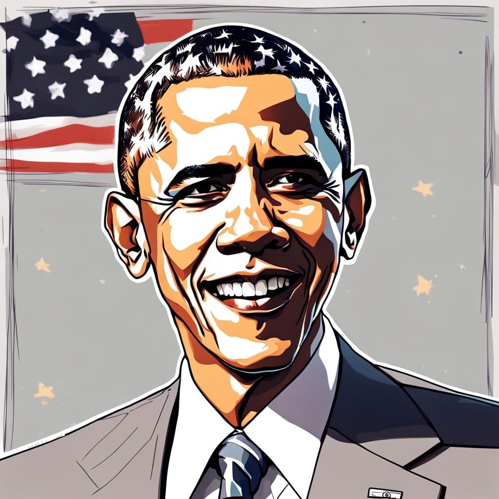 Portrait of Barack Obama - AI Generated Artwork - NightCafe Creator