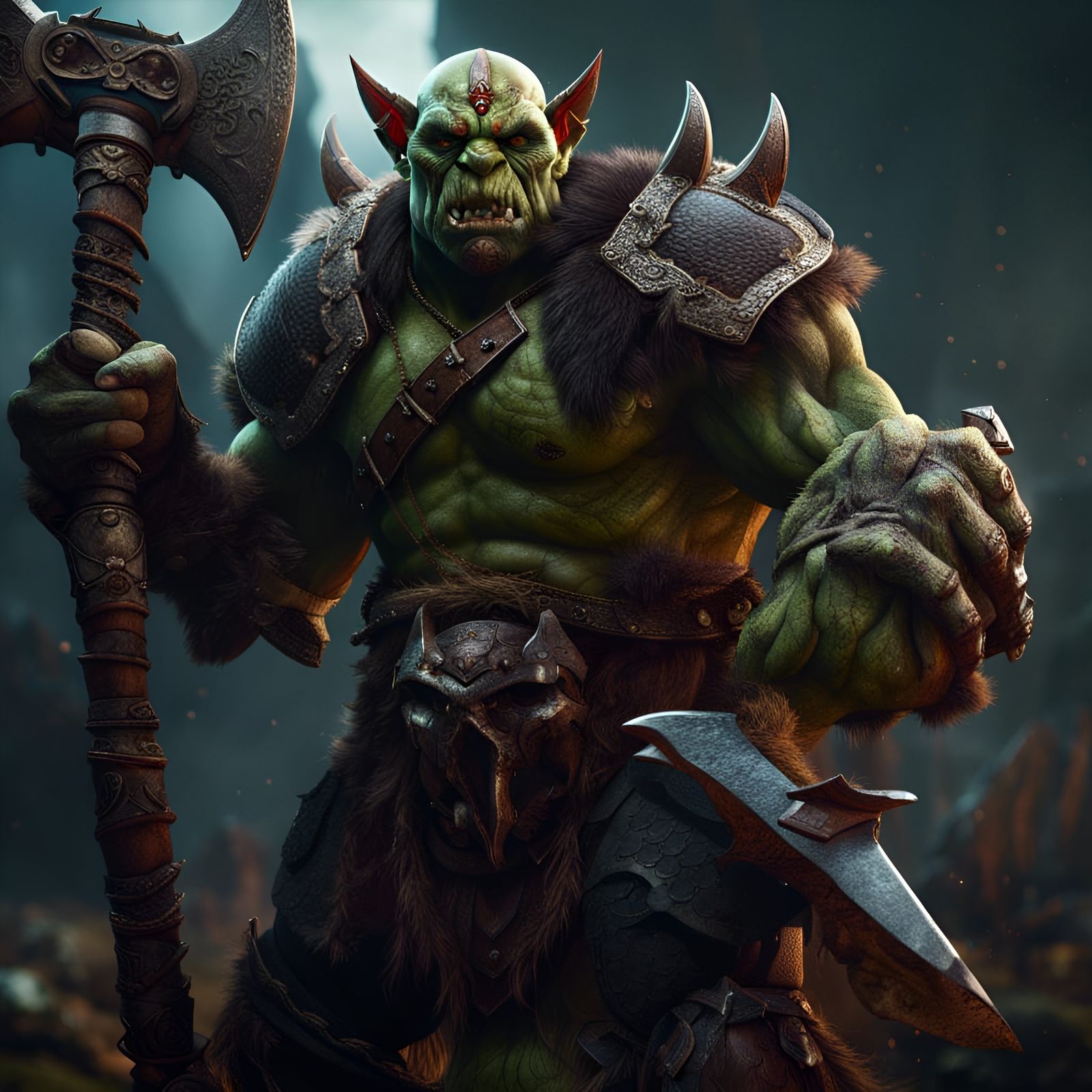 Orc Warrior - AI Generated Artwork - NightCafe Creator