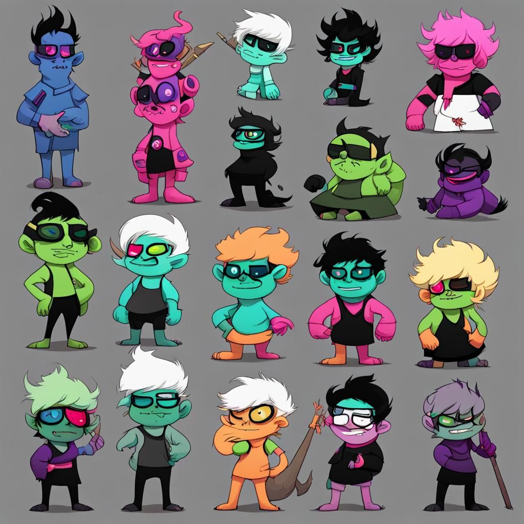 Homestuck trolls AI Generated Artwork NightCafe Creator