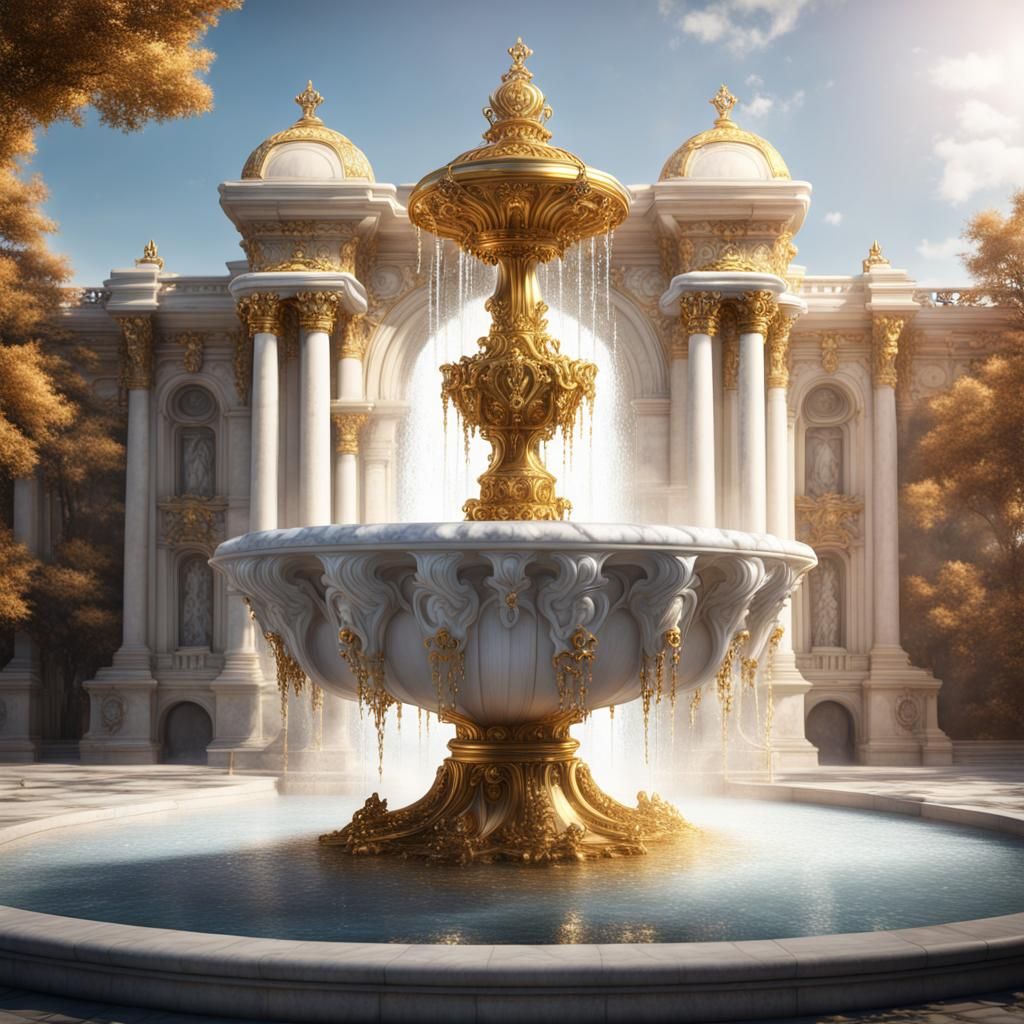 Royal water fountain  by @Wolf Admirer