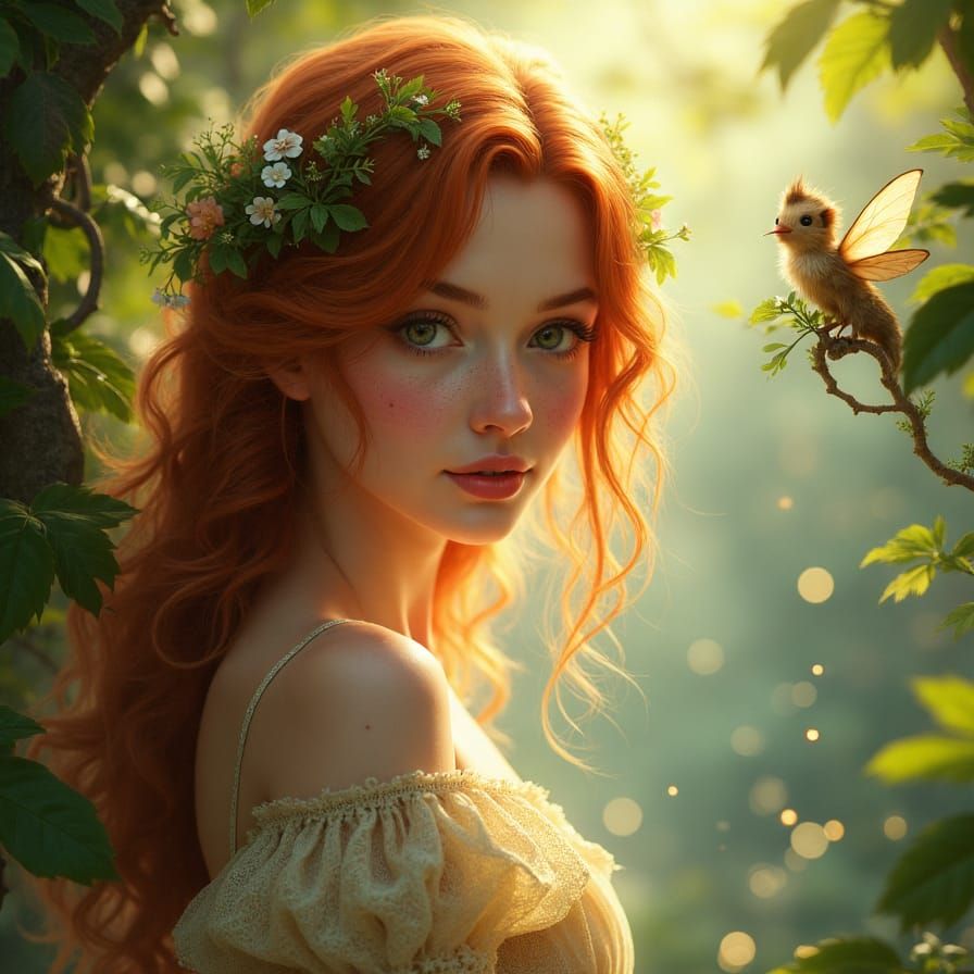 in an enchanted forest