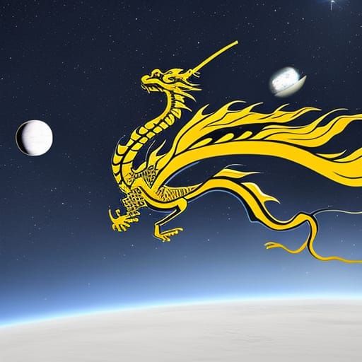 dragon in space