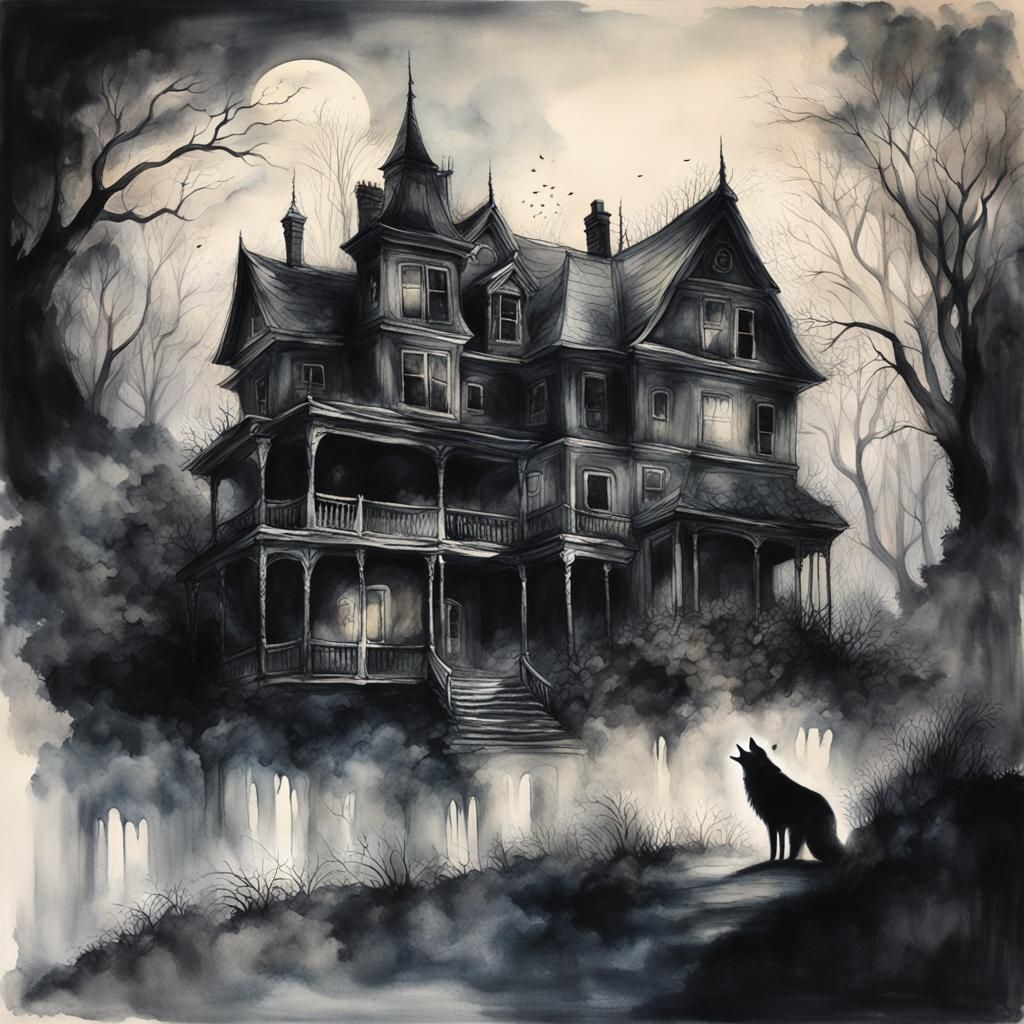 Dark & Moody Watercolor Art