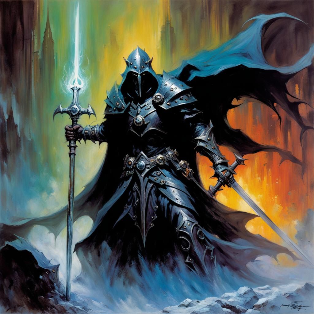 Death Knight, undead, spellcaster, longsword - AI Generated Artwork ...