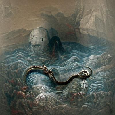 serpant in a hellscape