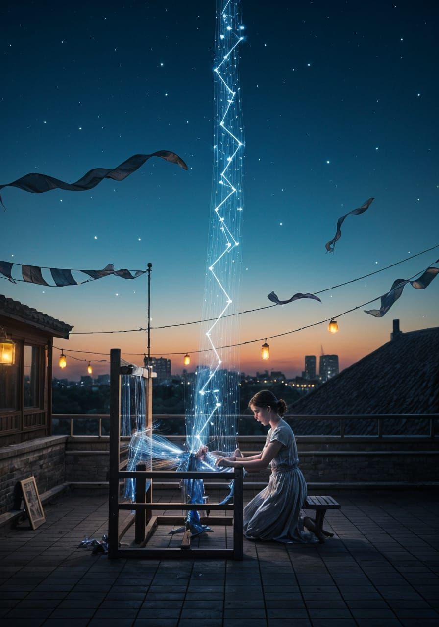 Constellation weaver at work  by @Dean