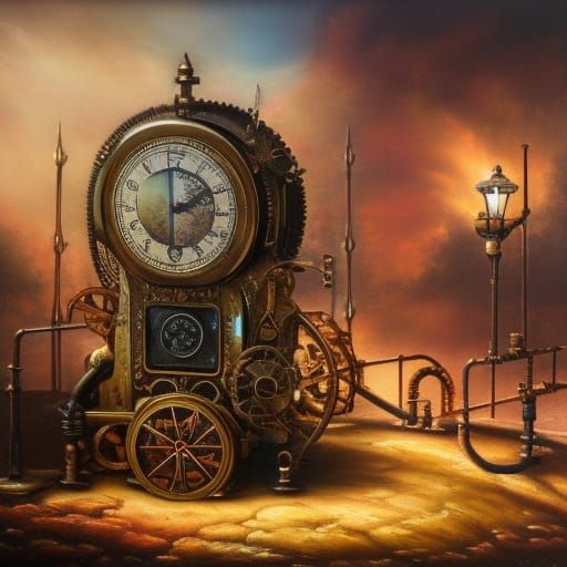 Steampunk machine - AI Generated Artwork - NightCafe Creator