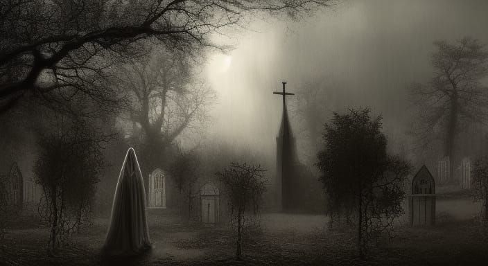 Dead bride waiting for her groom.  by @undefined