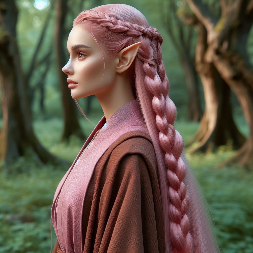 Pink E. with a Braid