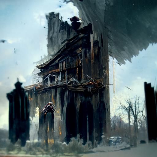 Old, destroyed building