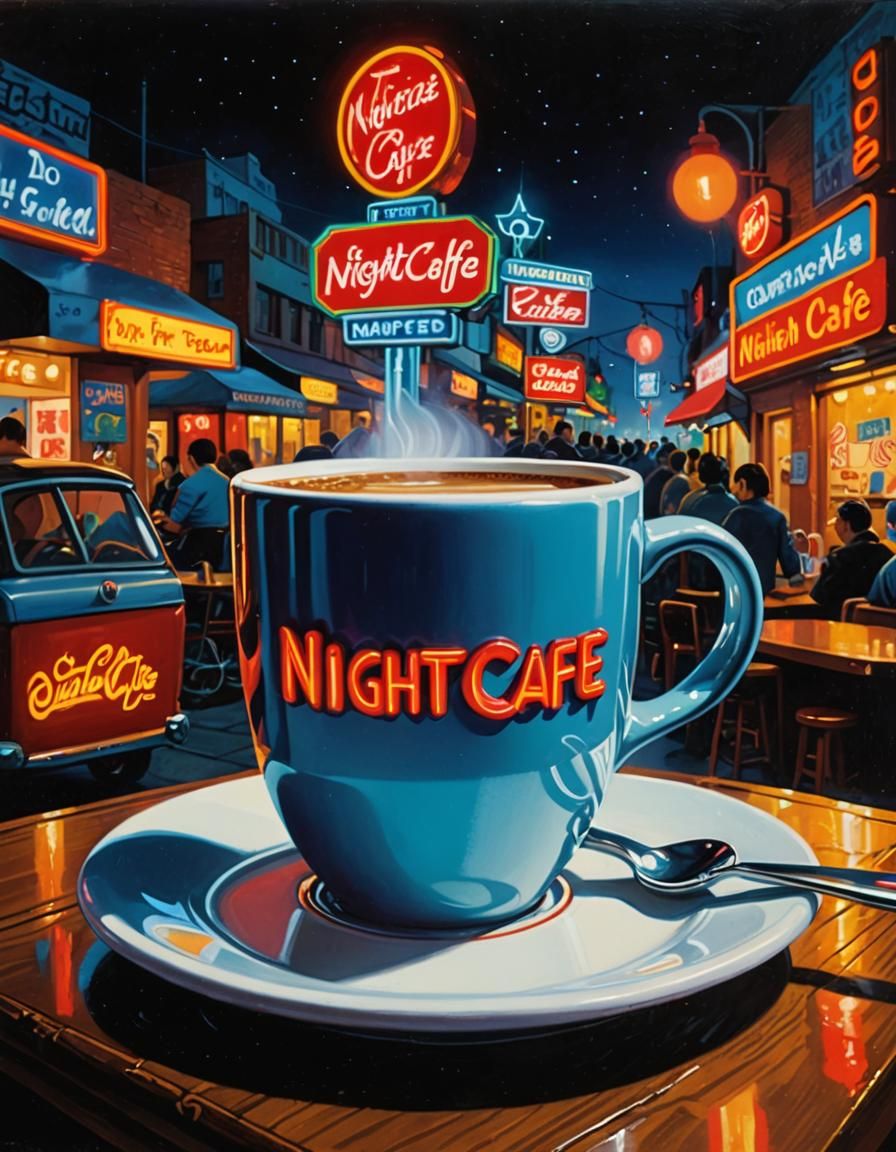 Night Cafe  by @Plats