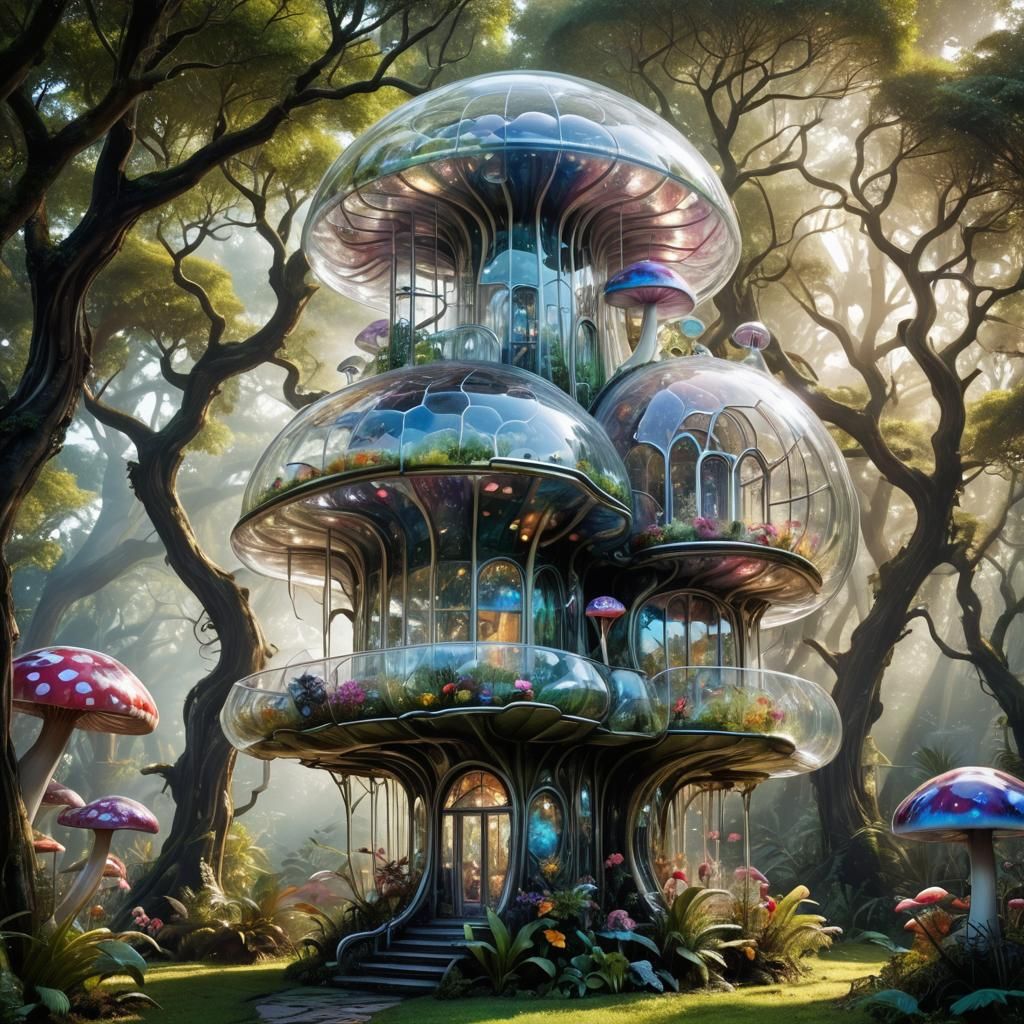Glass treehouse  by @Skyangel