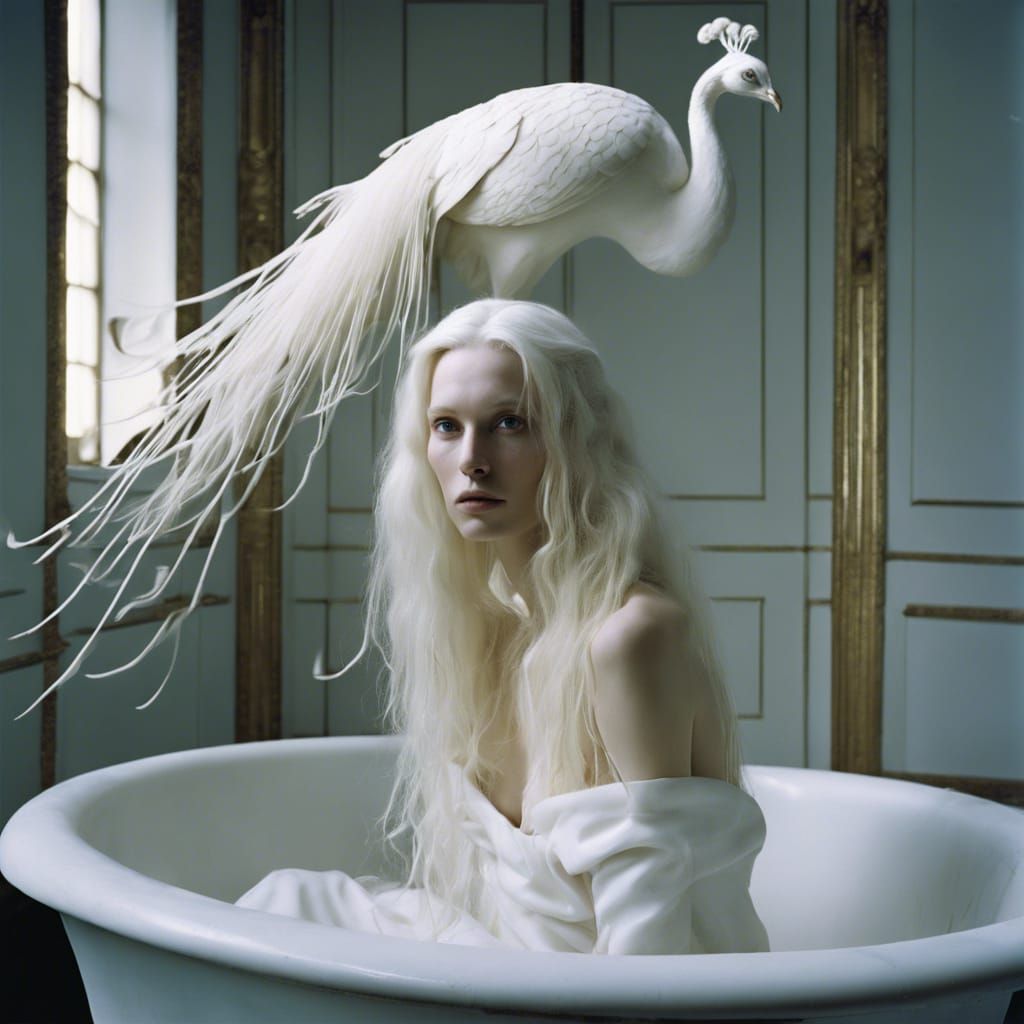 Peacock in the Bathroom