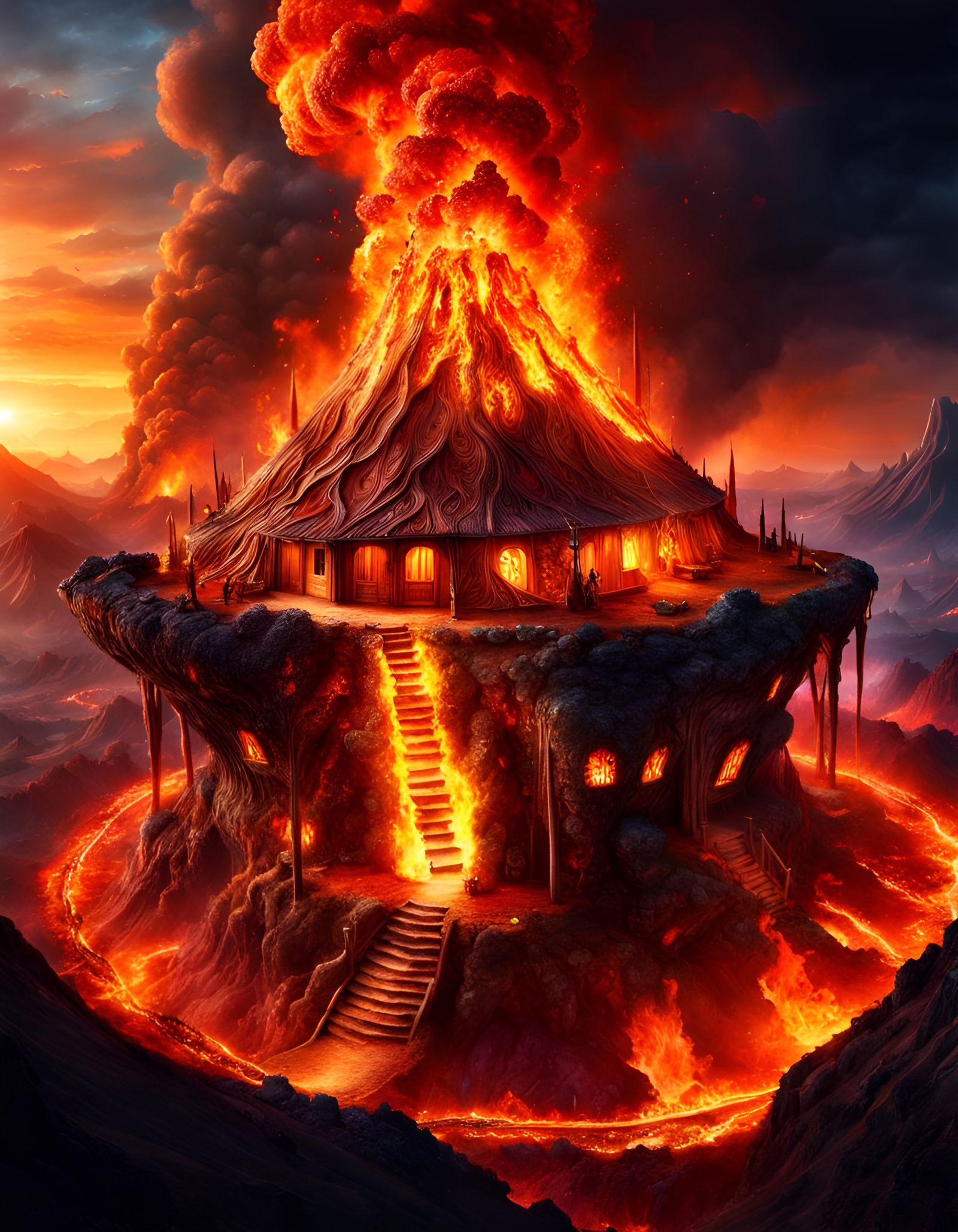 Volcanic Home  by @Art of Art